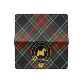 Scottish Terrier Clan Crest Tartan Checkbook Cover (Open)