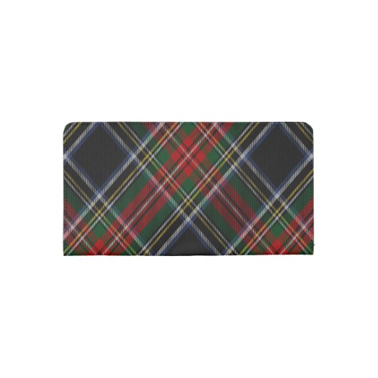Scottish Terrier Clan Crest Tartan Checkbook Cover (Back)