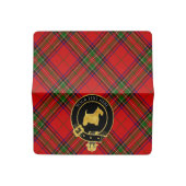 Scottish Terrier Clan Crest Tartan Checkbook Cover (Open)