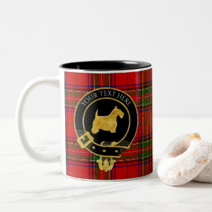 Scottish Terrier Clan Crest Tartan Two-Tone Coffee Mug