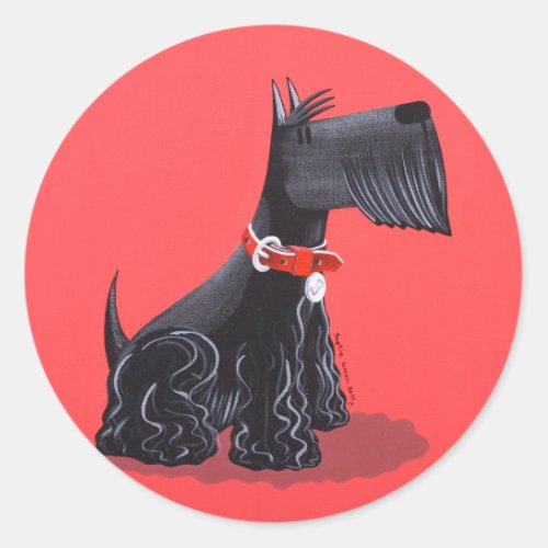 Scottish Terrier Classic Round Sticker