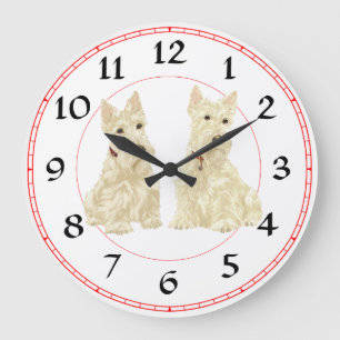 Scottish Terrier Clock