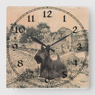 Scottish Terrier Clock