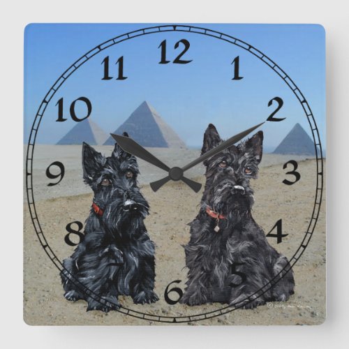 Scottish Terrier Clock