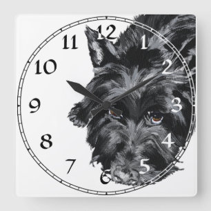 Scottish Terrier Clock