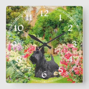 Scottish Terrier Clock