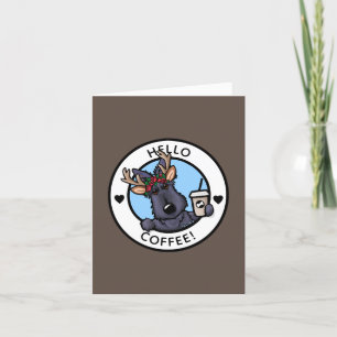 Scottish Terrier Coffee Lover Christmas Card