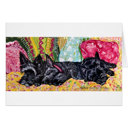 Scottish Terrier Cottage Cards (Front Horizontal)