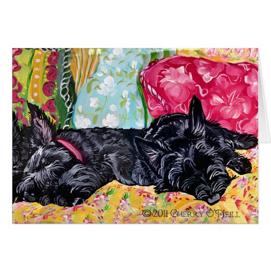 Scottish Terrier Cottage Cards (Front Horizontal)
