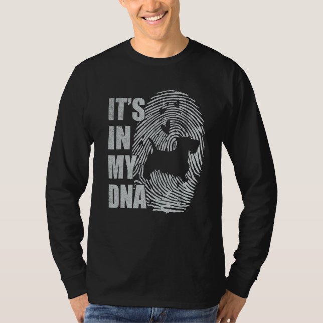 Scottish Terrier DNA Dog Mom Dad Dog T-Shirt (Front)