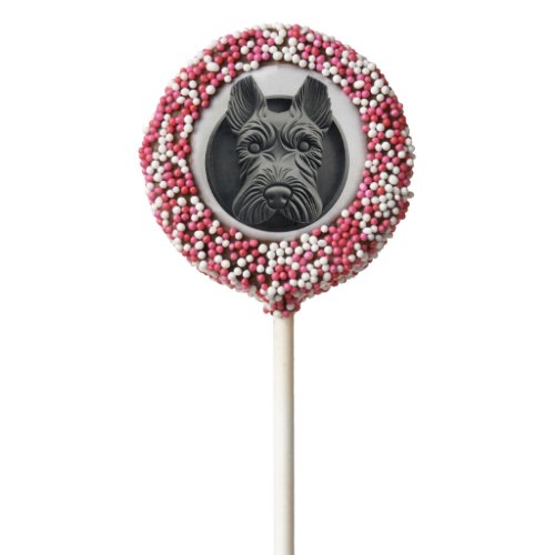 Scottish Terrier Dog 3D Inspired Chocolate Covered Oreo Pop