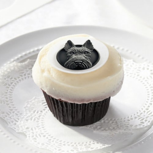 Scottish Terrier Dog 3D Inspired Edible Frosting Rounds