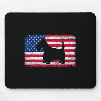 Scottish Terrier Dog 4th Of July Patriotic America Mouse Pad