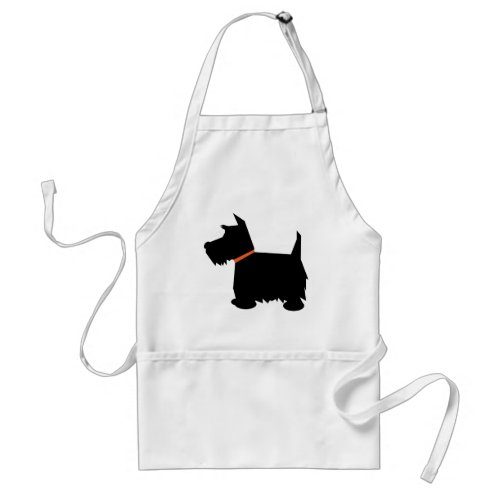 Scottish Terrier dog black silhouette apron