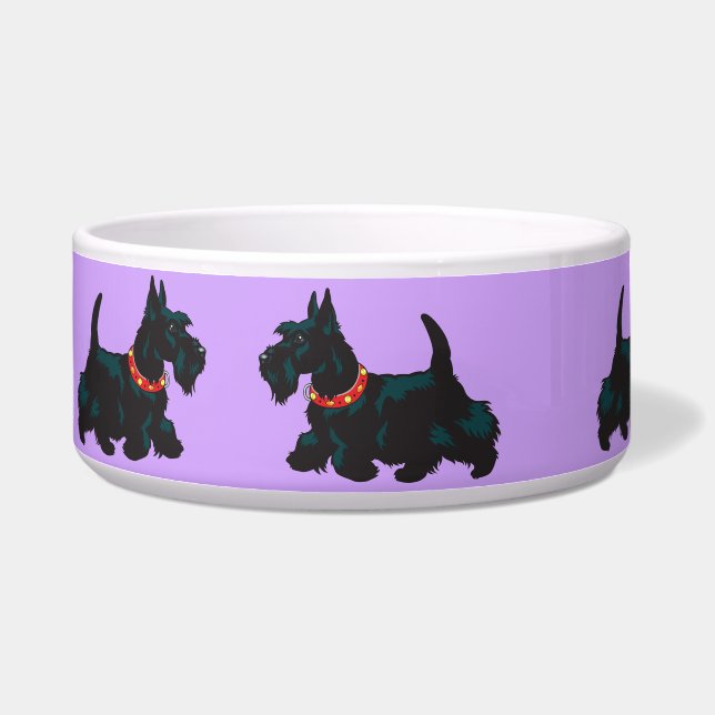 scottish terrier dog bowl (Left)