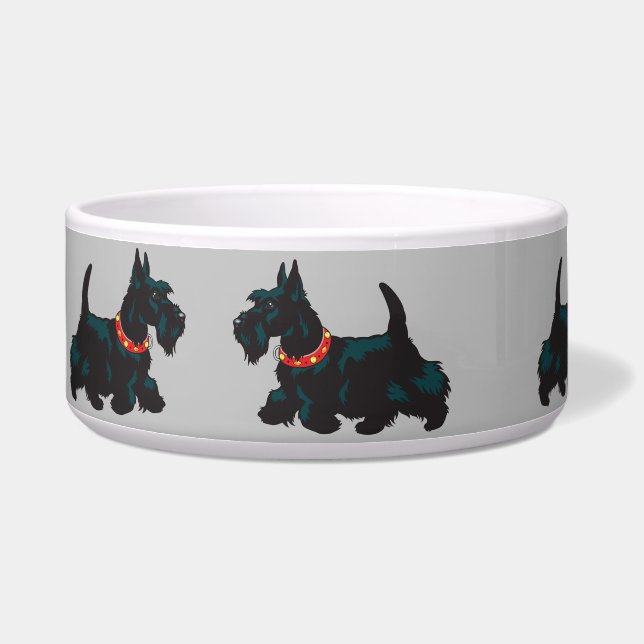 scottish terrier dog bowl (Left)