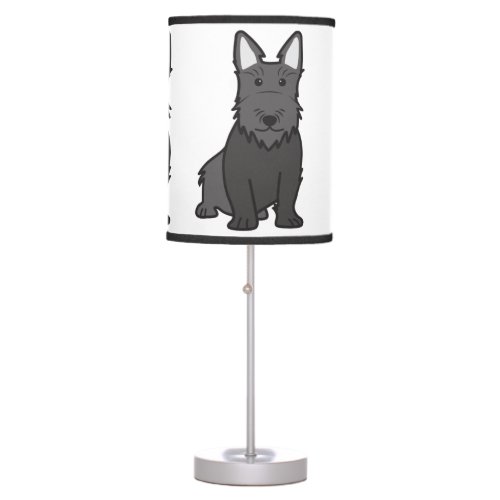 Scottish Terrier Dog Cartoon Table Lamp