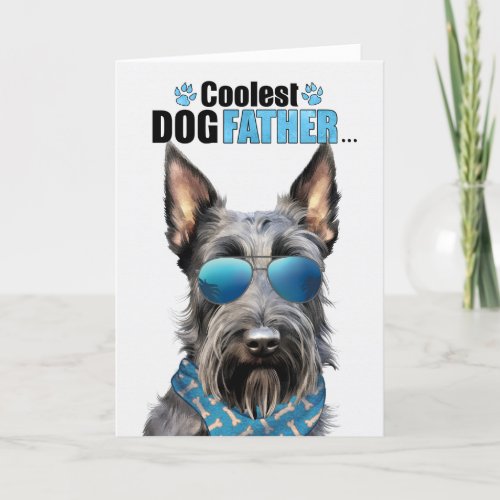 Scottish Terrier Dog Coolest Dad Fathers Day Holiday Card