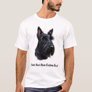 Scottish Terrier Dog Create Your Own Custom Text  T-Shirt