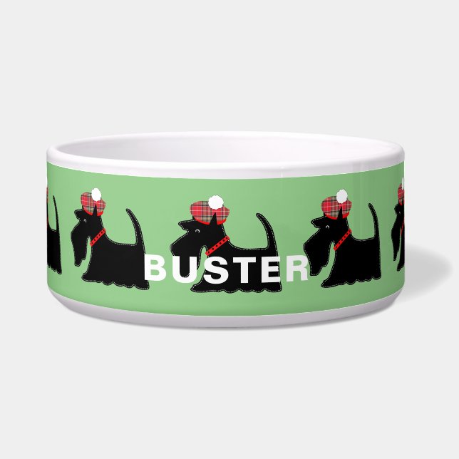 Scottish Terrier Dog Cute Personalized Bowl (Front)