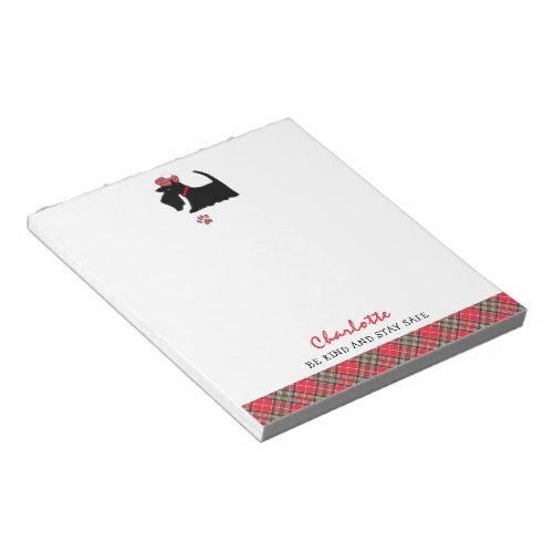 Scottish Terrier Dog Cute Personalized Notepad