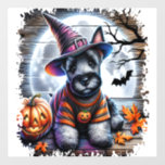 Scottish Terrier Dog Halloween Wall Decal
