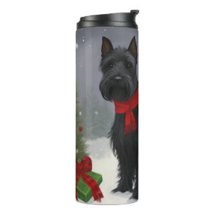 Scottish Terrier Dog in Snow Christmas Thermal Tumbler