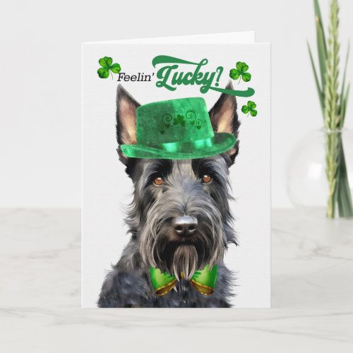 Scottish Terrier Dog Lucky St Patrick's Day Holiday Card