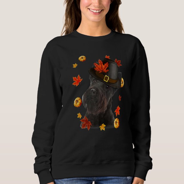 Scottish Terrier Dog Pilgrim Hat Fall Happy Sweatshirt (Front)