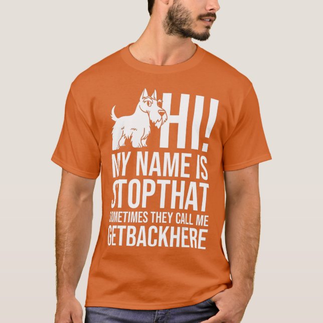 Scottish Terrier Dog Puppies Owner Lover T-Shirt (Front)