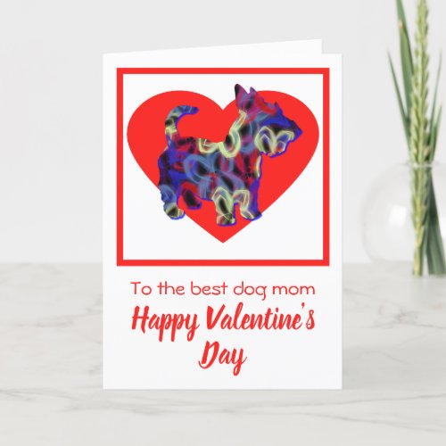 Scottish Terrier Dog Red Valentines Day Greeting Thank You Card
