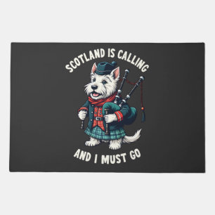 Scottish Terrier Dog Scotland Is Calling & I Must  Doormat