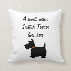 Scottish Terrier dog silhouette cushion pillow