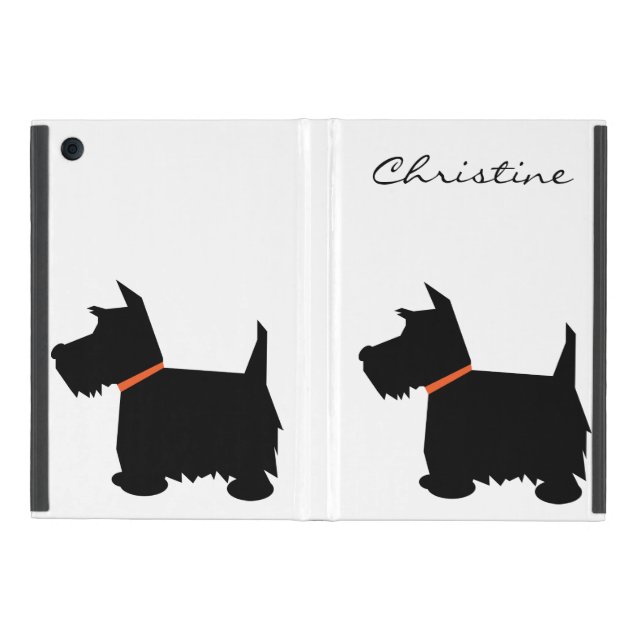 Scottish Terrier dog silhouette custom girls name iPad Mini Cover