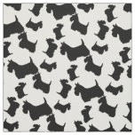 Scottish terrier dog silhouettes fabric