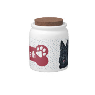 Scottish Terrier Dog Treat Jar