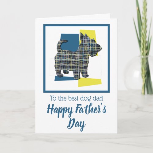 Scottish Terrier Dog TriColour Fathers Day Card