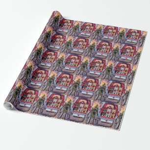 Scottish Terrier Dog Valentine's Day  Wrapping Paper