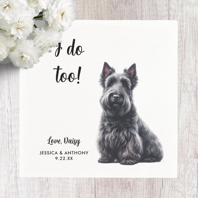 Scottish Terrier Dog Wedding  Napkins (Creator Uploaded)