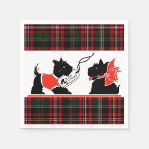 Scottish Terrier Dogs Gift Giving Napkins