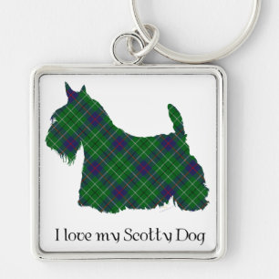 Scottish Terrier Duncan Tartan Keychain