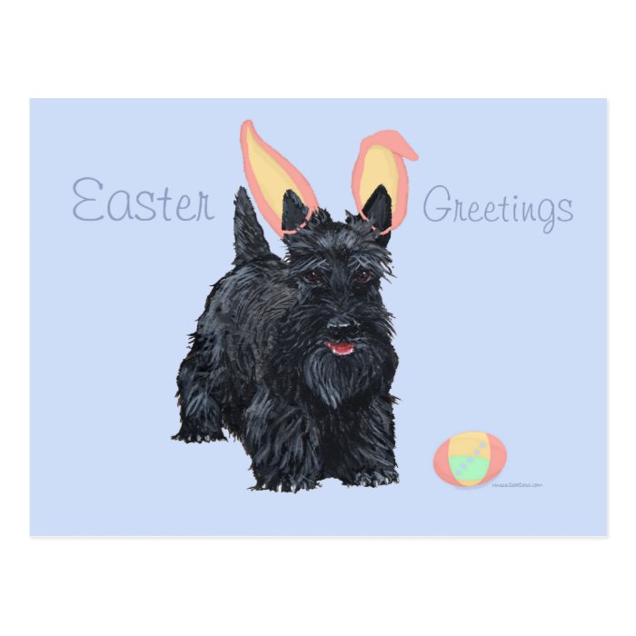 Scottish Terrier Easter Postcard