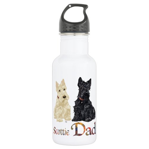 Scottish Terrier Fathers Day Water Bottle