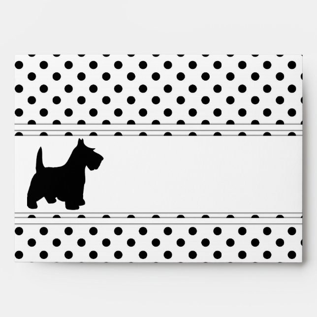 Scottish Terrier Fun Scottie Dog Black and White Envelope (Front)