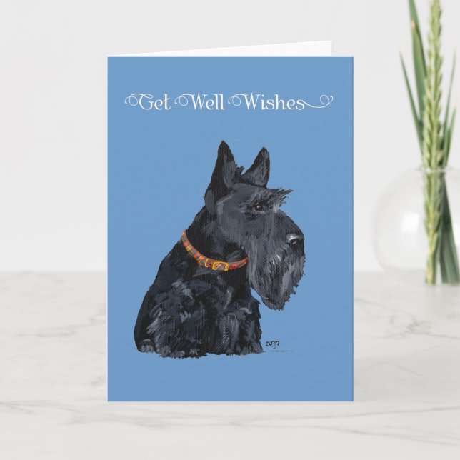 Scottish Terrier Get Well Card (Front)