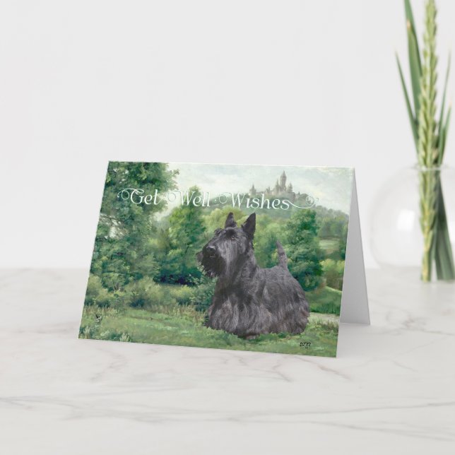 Scottish Terrier Get Well Wishes Card (Front)