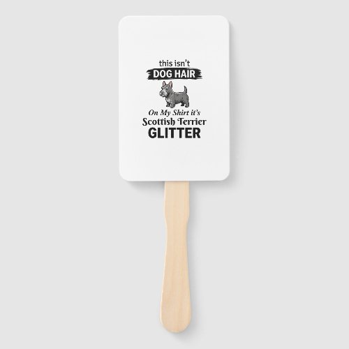 Scottish Terrier Glitter Funny Dog Lover Design_1 Hand Fan