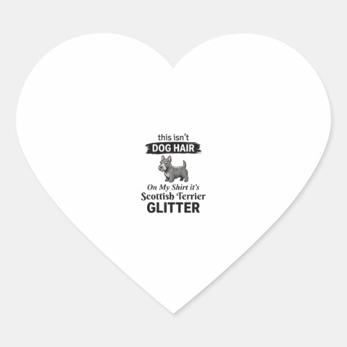 Scottish Terrier Glitter Funny Dog Lover Design_1 Heart Sticker