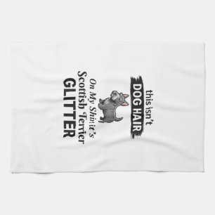 Scottish Terrier Glitter Funny Dog Lover Design_1 Kitchen Towel