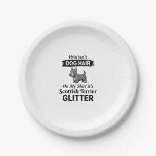 Scottish Terrier Glitter Funny Dog Lover Design_1 Paper Plates